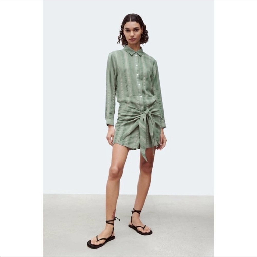Zara tie front dress